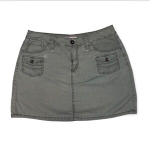 Faded Glory Army Green Mini Caro Skirt